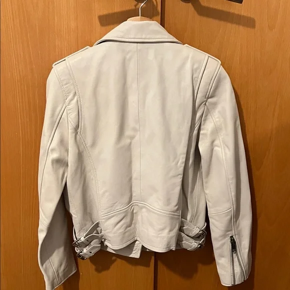 HOBO Women's Cream Leather Jacket - Picture 3 of 4